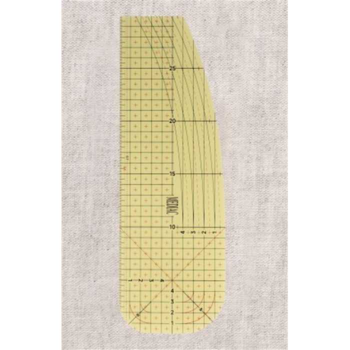 Règle de repassage transparente pour courbes Règle de repassage transparente pour courbes