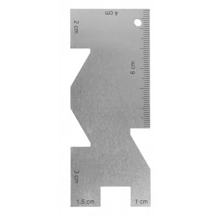 Réglette à ourlet en aluminium (sous blister) Réglette à ourlet en aluminium (sous blister)