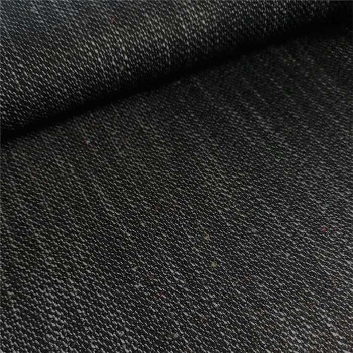 Sergé noir chiné blanc - Coupon de 50 cm Sergé noir chiné blanc - Coupon de 50 cm