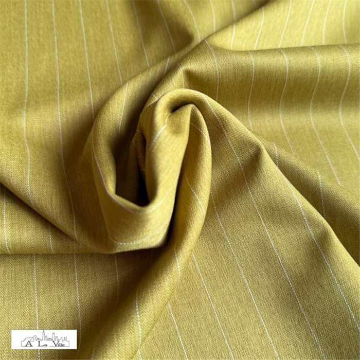 Sergé Pin stripes Vert Chartreuse Sergé Pin stripes Vert Chartreuse