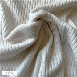 Tricot côtelé Ecru