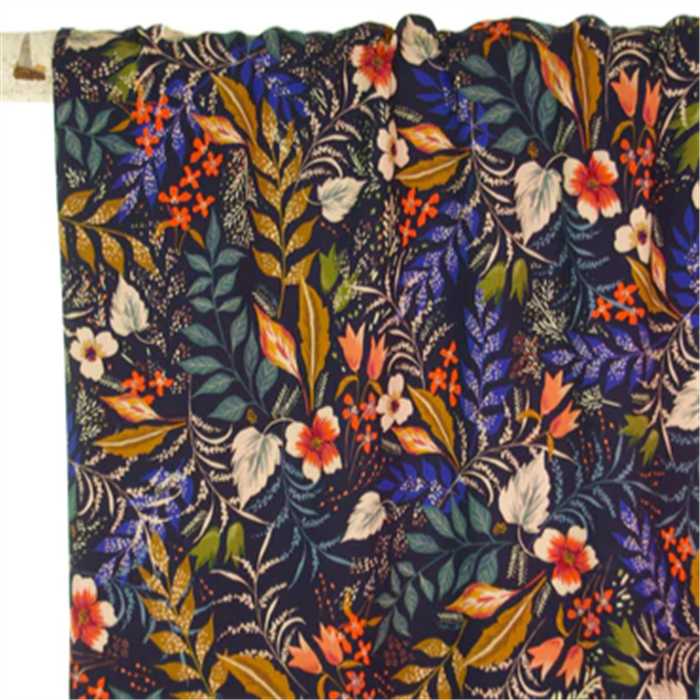 Viscose Blue Autumn print Viscose Blue Autumn print