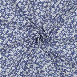 Viscose fleurie Jeans