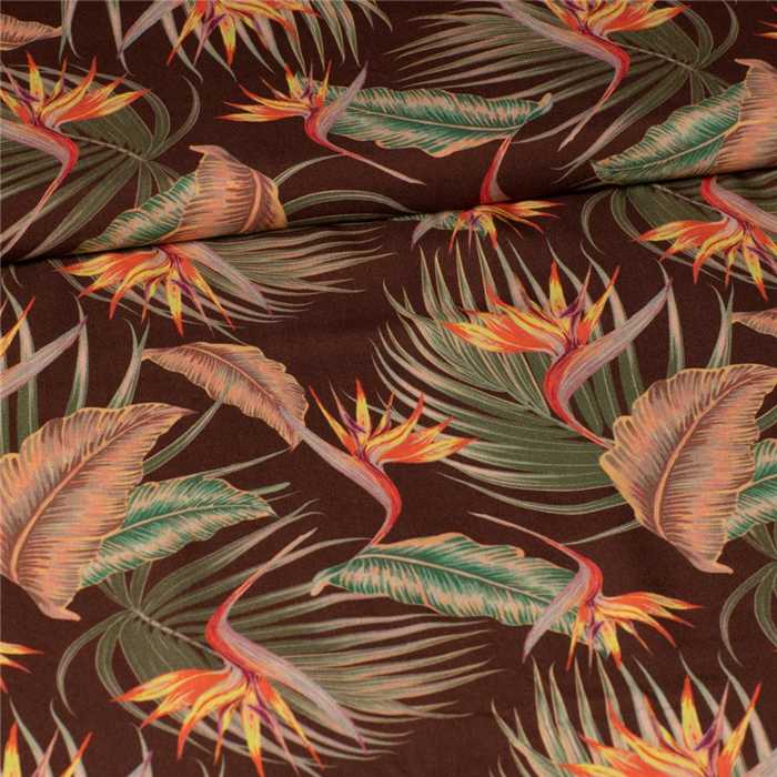Viscose fleurs de paradis Viscose fleurs de paradis