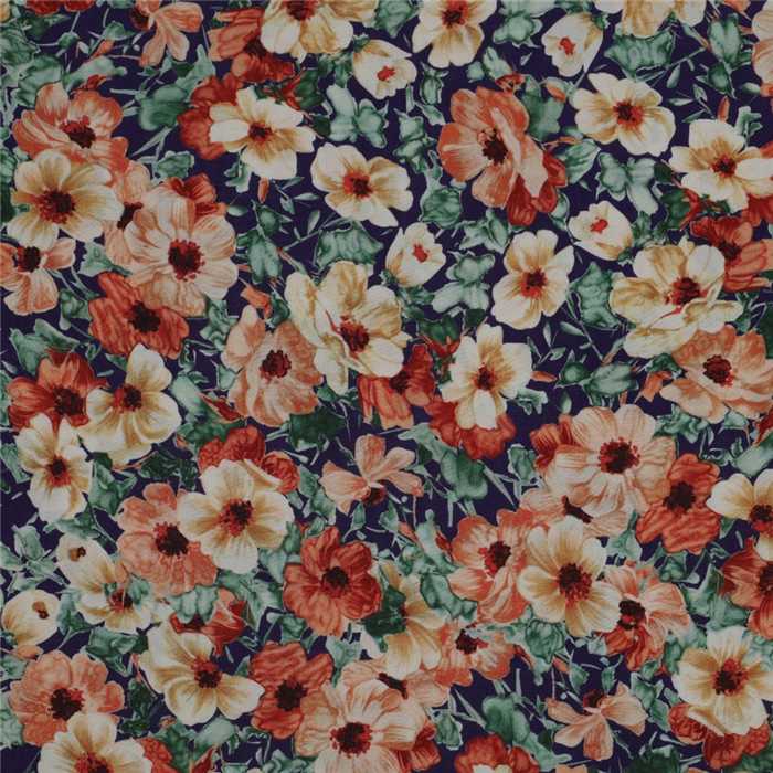 Viscose Fleurs multicolores Viscose Fleurs multicolores