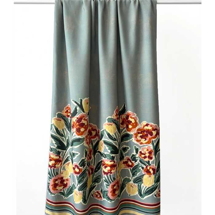 Viscose lisière fleurie Viscose lisière fleurie