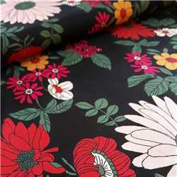 Viscose maguerites black