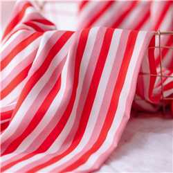 Viscose Poppy Stripes