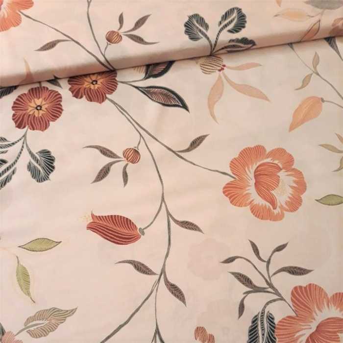 Viscose Summer flowers rose Viscose Summer flowers rose