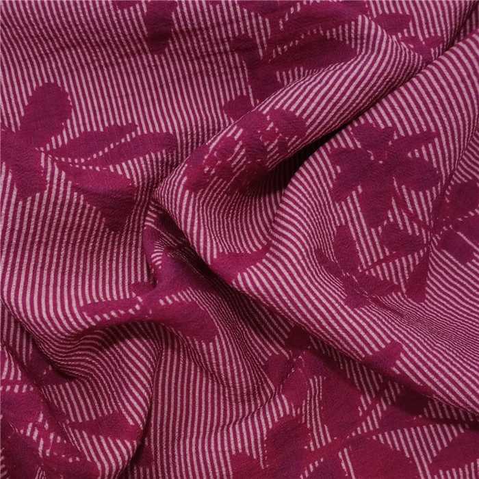 Viscose texturée Lines and Leafs Viscose texturée Lines and Leafs