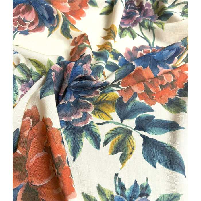 Viscose tramée Fleurs d'antan Viscose tramée Fleurs d'antan