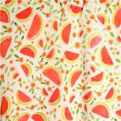 Viscose White with watermelons
